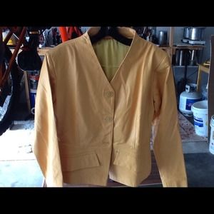 Beautiful "Yellow" Leather Jacket.  NWOT