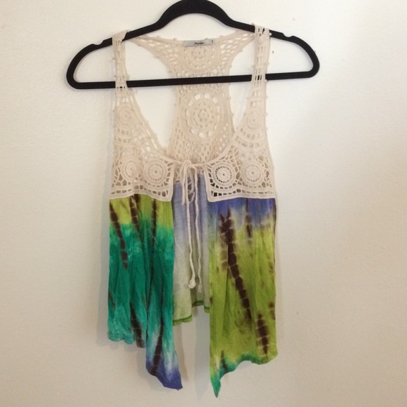 SOLD Papaya tie dye vest TO @vintageclectix (: