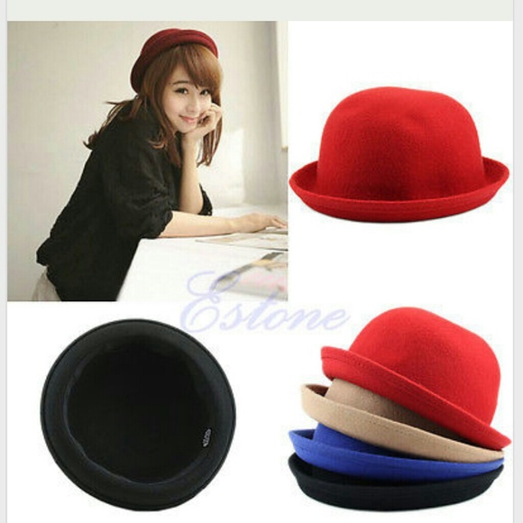 BLACK WOOL BOWL BOWLER HAT