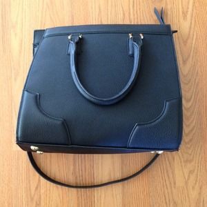 Black Structured Handbag