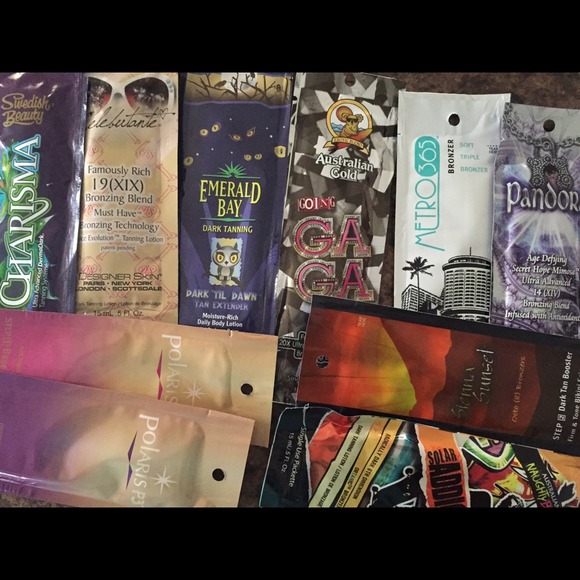 Tanning lotion packets