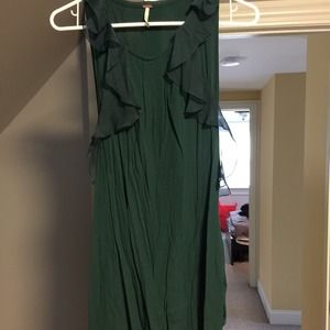 Green ruffle Free People dress