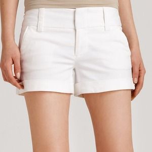 Alice and Olivia White Cotton Elastane Shorts