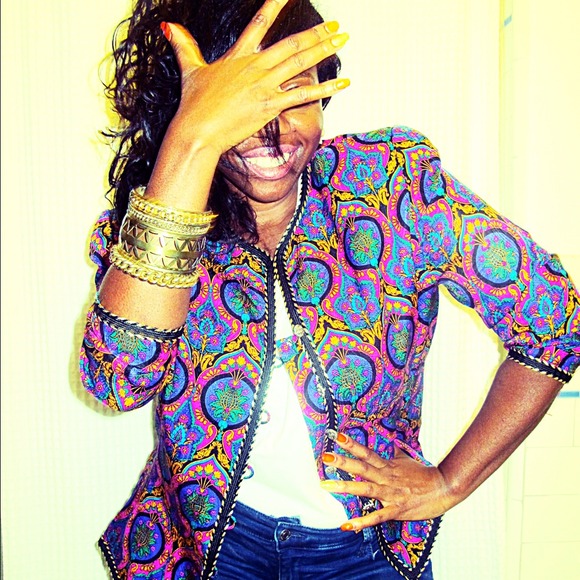 Adrianna Papell Jackets & Blazers - Glamour Girl brightly hued vintage Jacket!