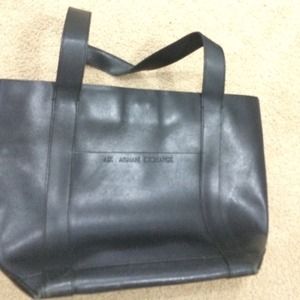 Black Armani exchange leather bag.