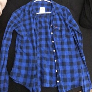 Plaid Hollister top