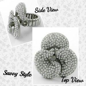 Silver Flower Statement Ring