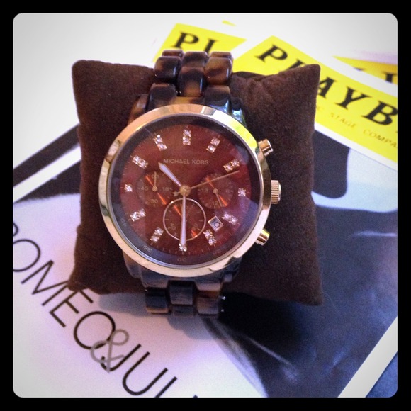 Tortoiseshell and gold watch