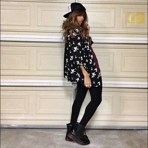 Black and White Bird Cardigan