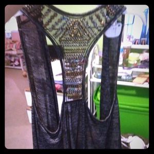 Sleeveless rhinestone cardigan from buckle