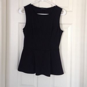 Black peplum Forever 21 top