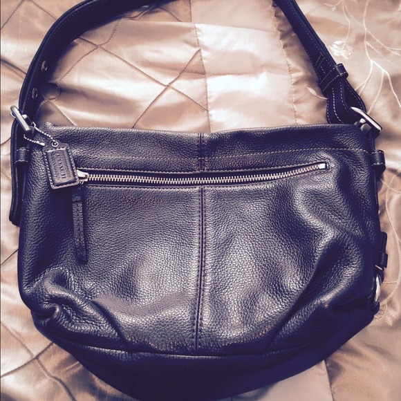 Chocolate brown leather Coach bag