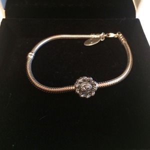 Pāndora silver Bracelet with HBD charms