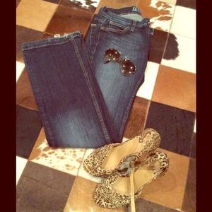Guess faded rag bootcut jeans!