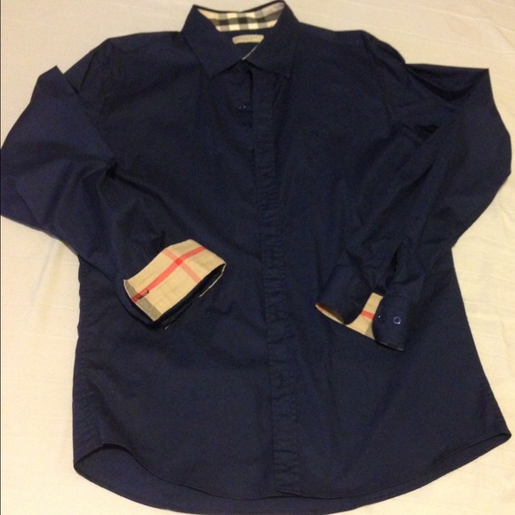 ‼️PRICE LOWERED‼️ Mens Navy Blue Burberry shirt