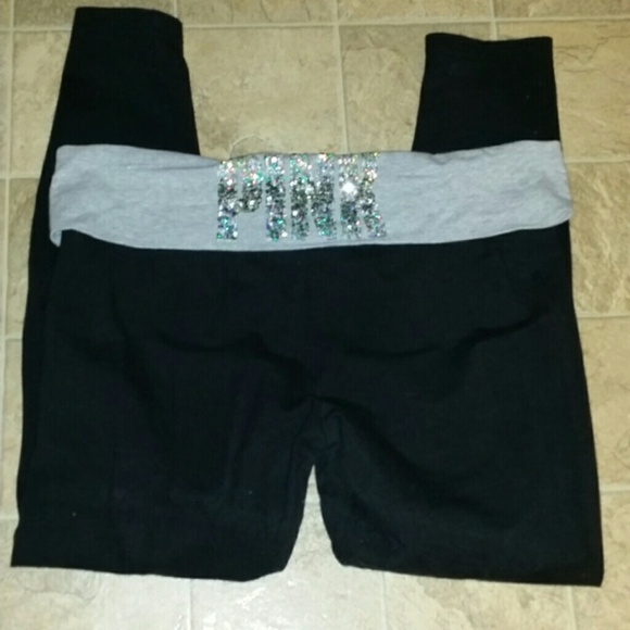 EEUC bling Pink yogas skinny leg*