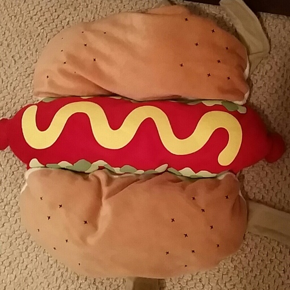 Hotdog costume for toy dog