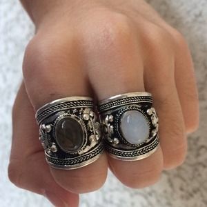 Bohemian Moonstone Rings