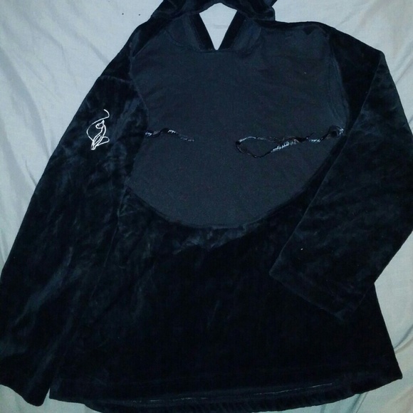 Baby Phat velvet cutout back hoodie