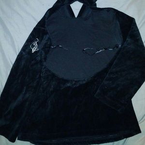 Baby Phat velvet cutout back hoodie