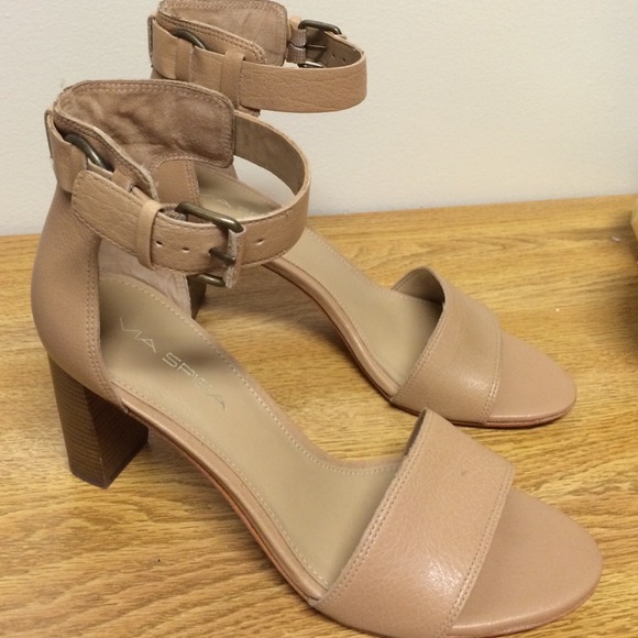 Via Spiga Christina Beige Ankle Strap Pump