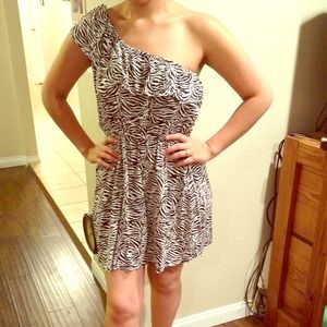Zebra print mini dress