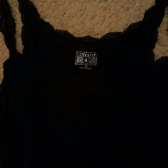 Black Tank Top w/ Lacey Straps
