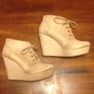 Beige booties