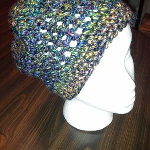 Crocheted "stained glass" slouch hat