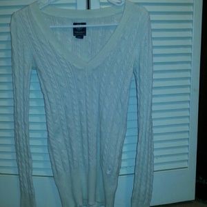 American eagle white sweater