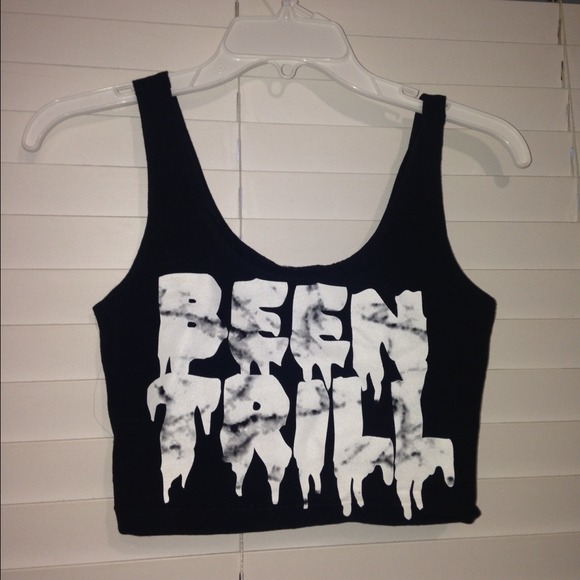 Been Trill Black Tank Crop Top