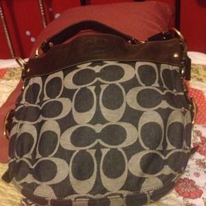 Good condition coah bag rare demin Zoe hangbag