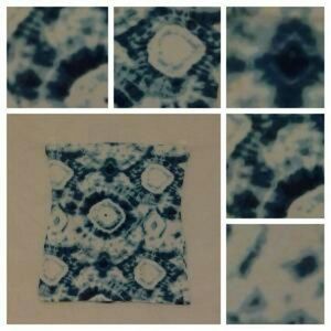 Blue and white tube top