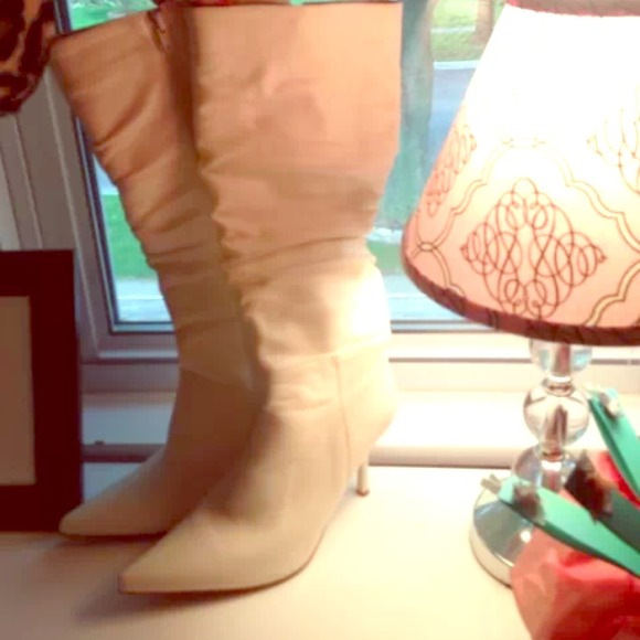 Charlotte Russe white tall boots