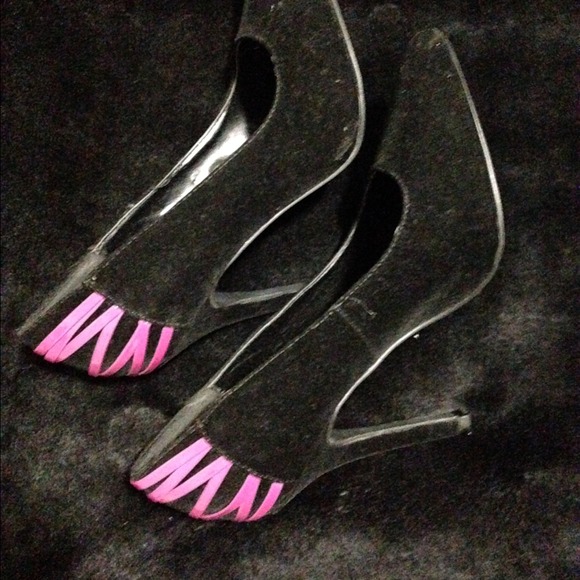 Black suede heels