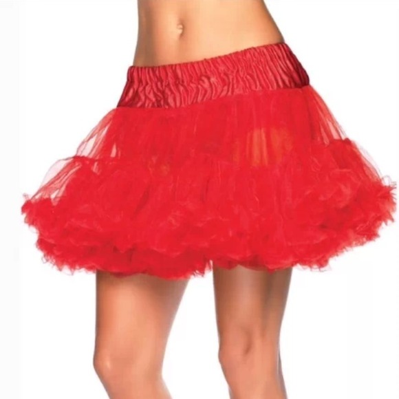 Leg Avenue Red Layered Tulle Petticoat