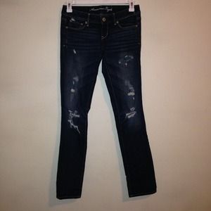 American Eagle ripped skinny jeans