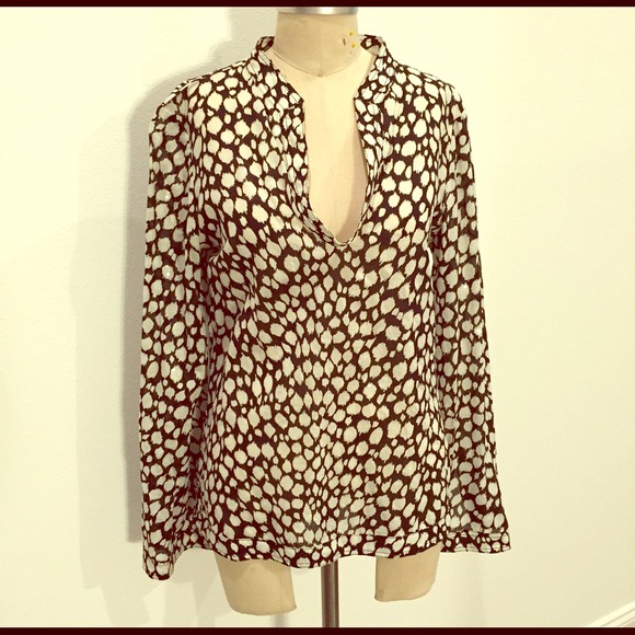 Tory Burch Tops - ❌SOLD❌Tory Burch black & white leopard print tunic