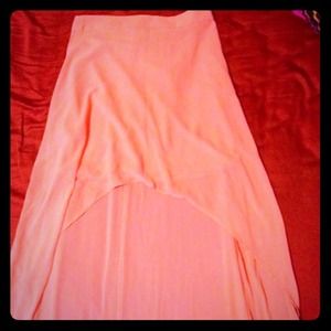 Coral maxi skirt