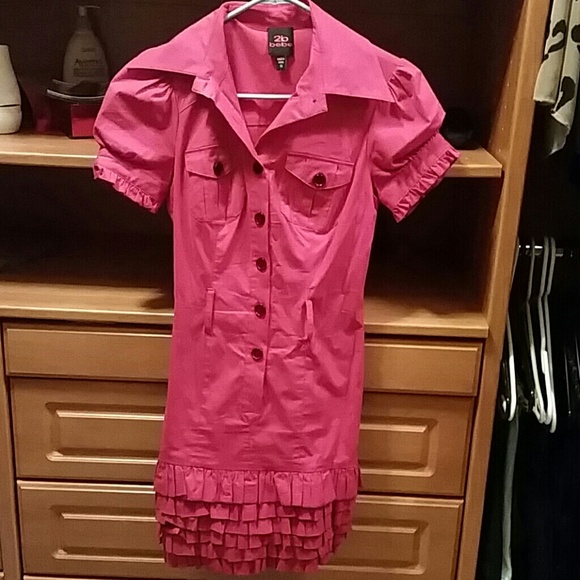 2b Bebe dress hot pink