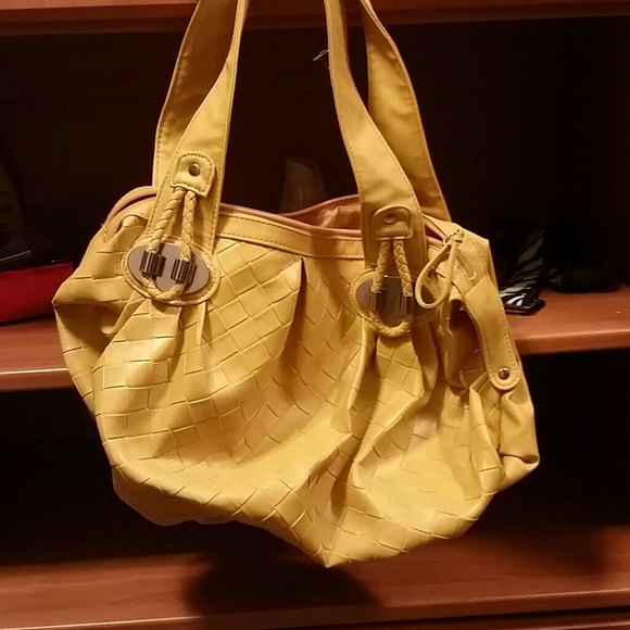 Yellow boho handbag purse