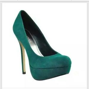 Teal pumps