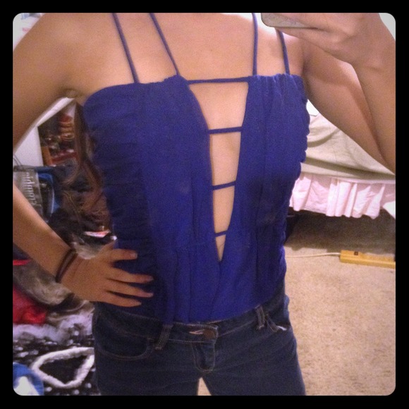 Blue sexy top