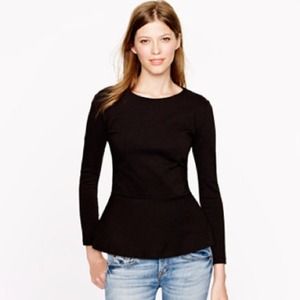 J. CREW PONTE PEPLUM SHIRT
