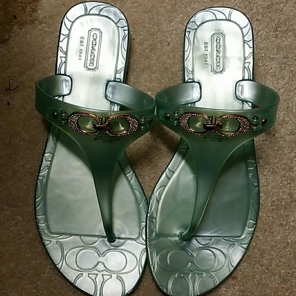 Coach size 7 jelly flip flops