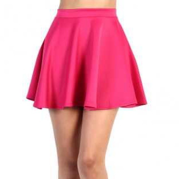 Hot pink skater skirt