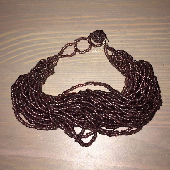 Purple beaded bracelet