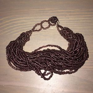 Purple beaded bracelet