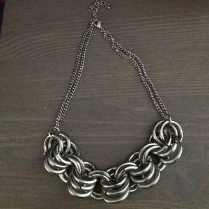 Silver circle necklace