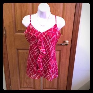 NY & Co red dressy tank top / camisole / blouse